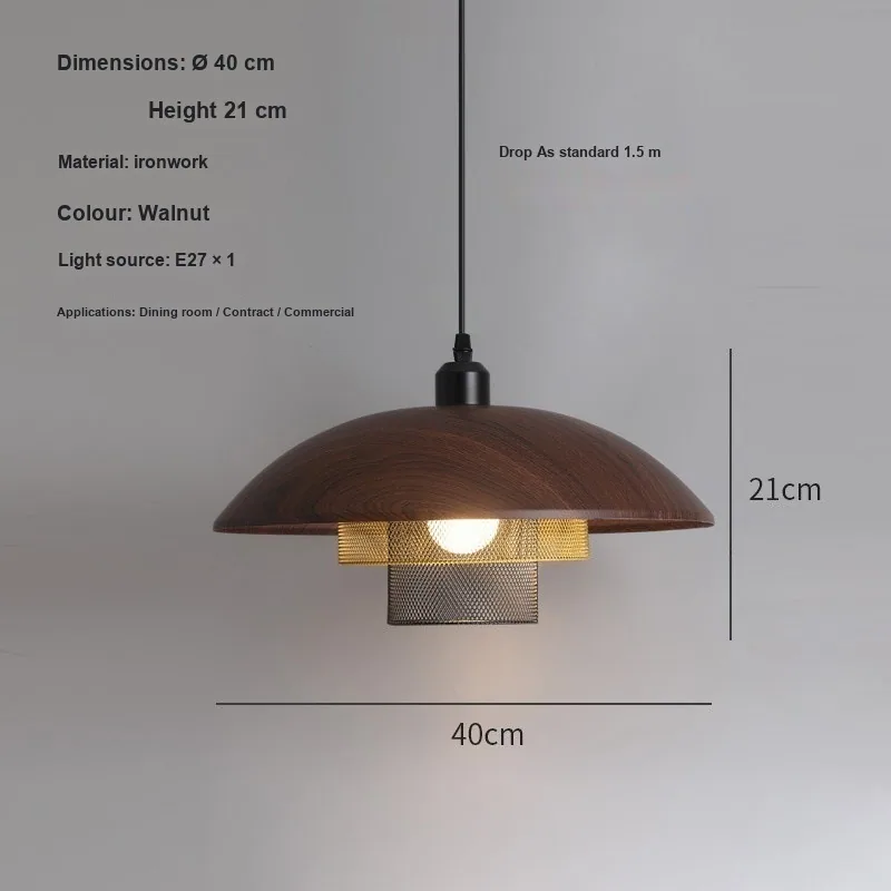 Chinese Walnut Cord-Hung Chandelier — Dining Room & Bar Counter — view 10