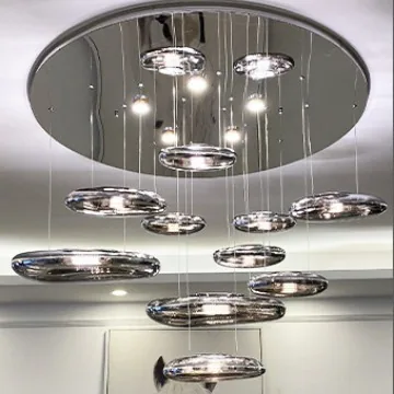 Nordic Glass Chandelier — Living Room & Dining Room — view 4