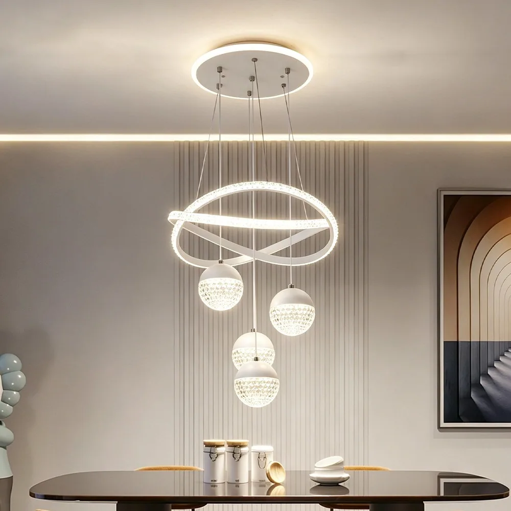 Modern Minimalist Chandelier — Living Room, Bedroom & Dining Room — view 4