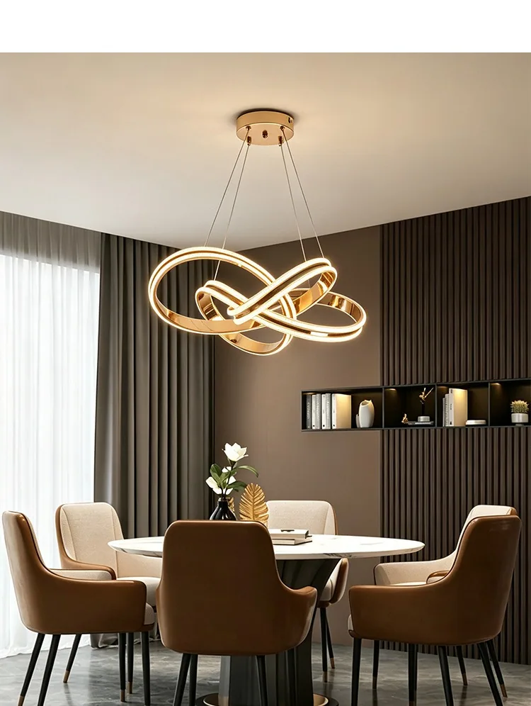 Light Luxury Ring Chandelier — Bedroom & Dining Room — view 13