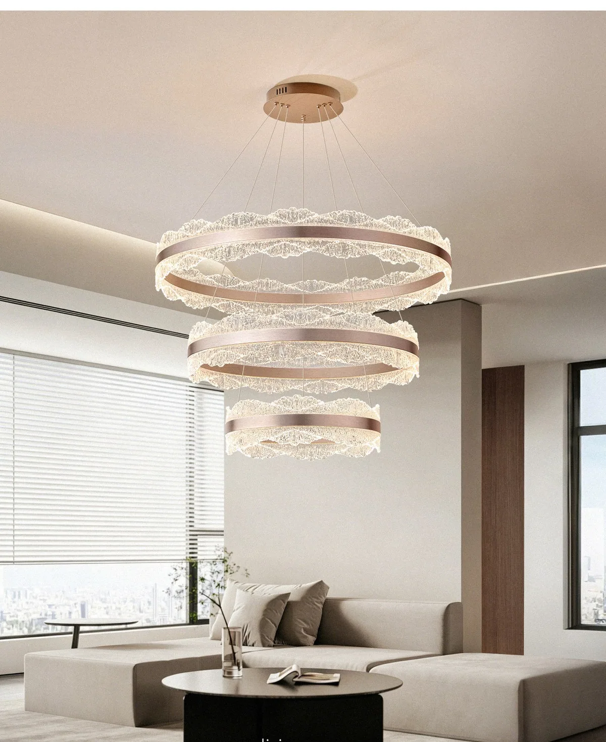 Modern LED Chandelier — Living Room, Dining Room & Lobby — view 13