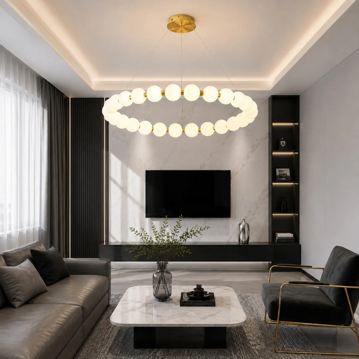 Nordic Chandelier — Living Room, Master Bedroom & Dining Room — view 9