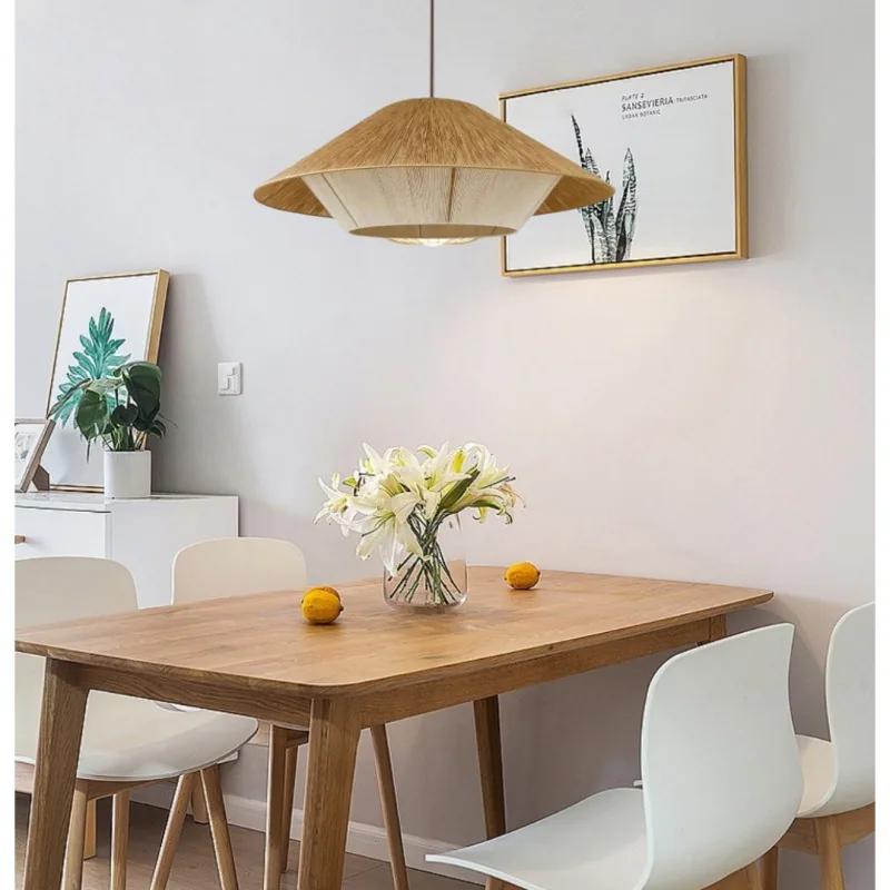 Minimalist Bamboo Chandelier — Living Room & Balcony — view 3