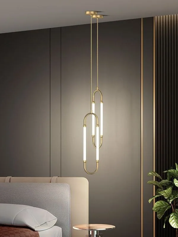 Modern Cord-Hung Chandelier — Living Room, Bedroom & Bedside — view 2