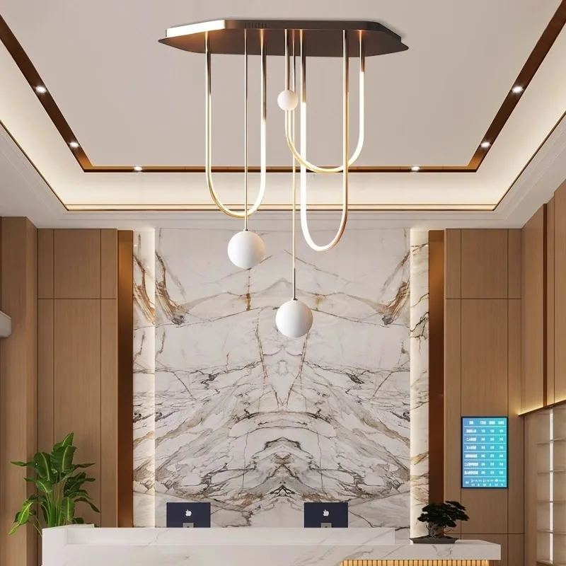 Nordic U-Shaped Ceiling Light — Stairwell, Showroom & Living Room — view 2