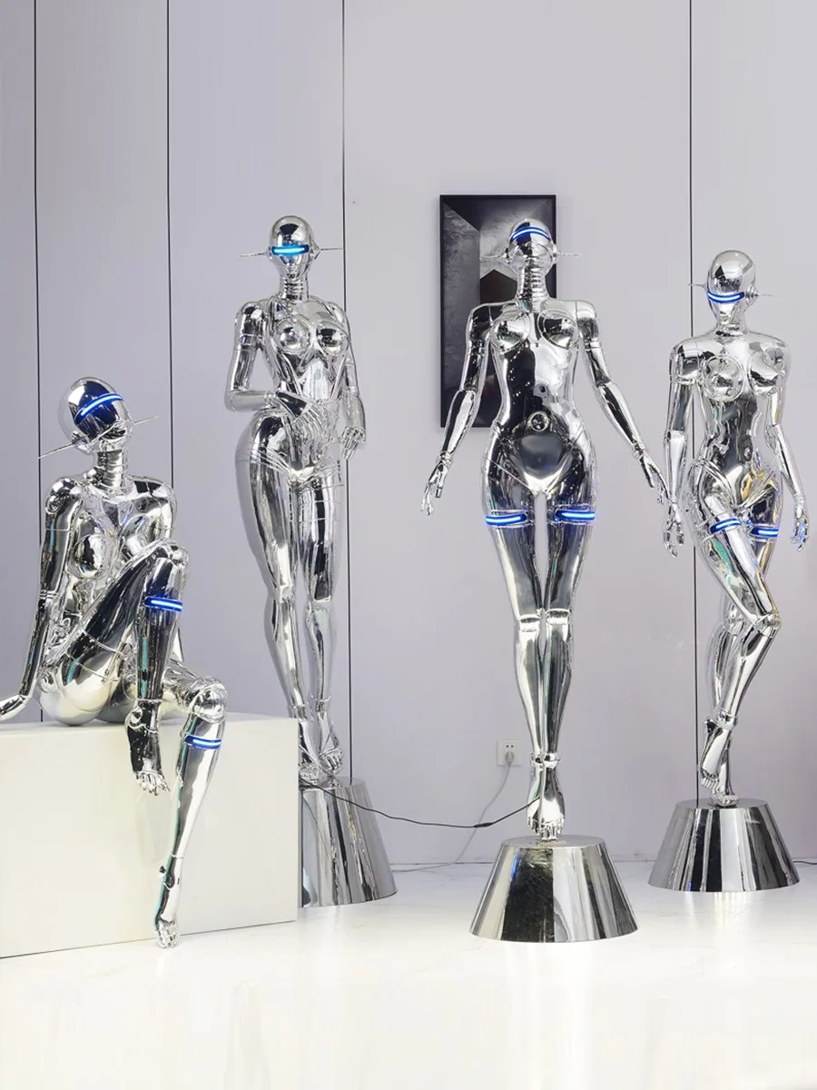 Mecha Figure Art Sculpture — Cyberpunk Floor Display — view 7