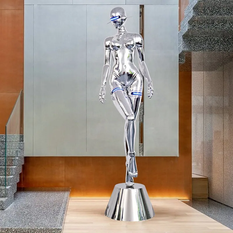 Mecha Figure Art Sculpture — Cyberpunk Floor Display — view 12