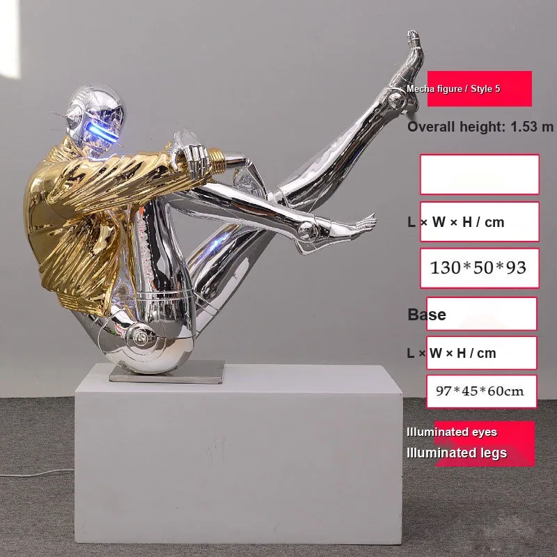 Mecha Figure Art Sculpture — Cyberpunk Floor Display — view 6