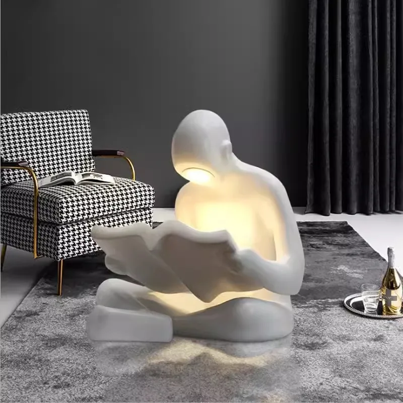 Reading Figure Floor Lamp — Minimal Modern Art Series — view 1