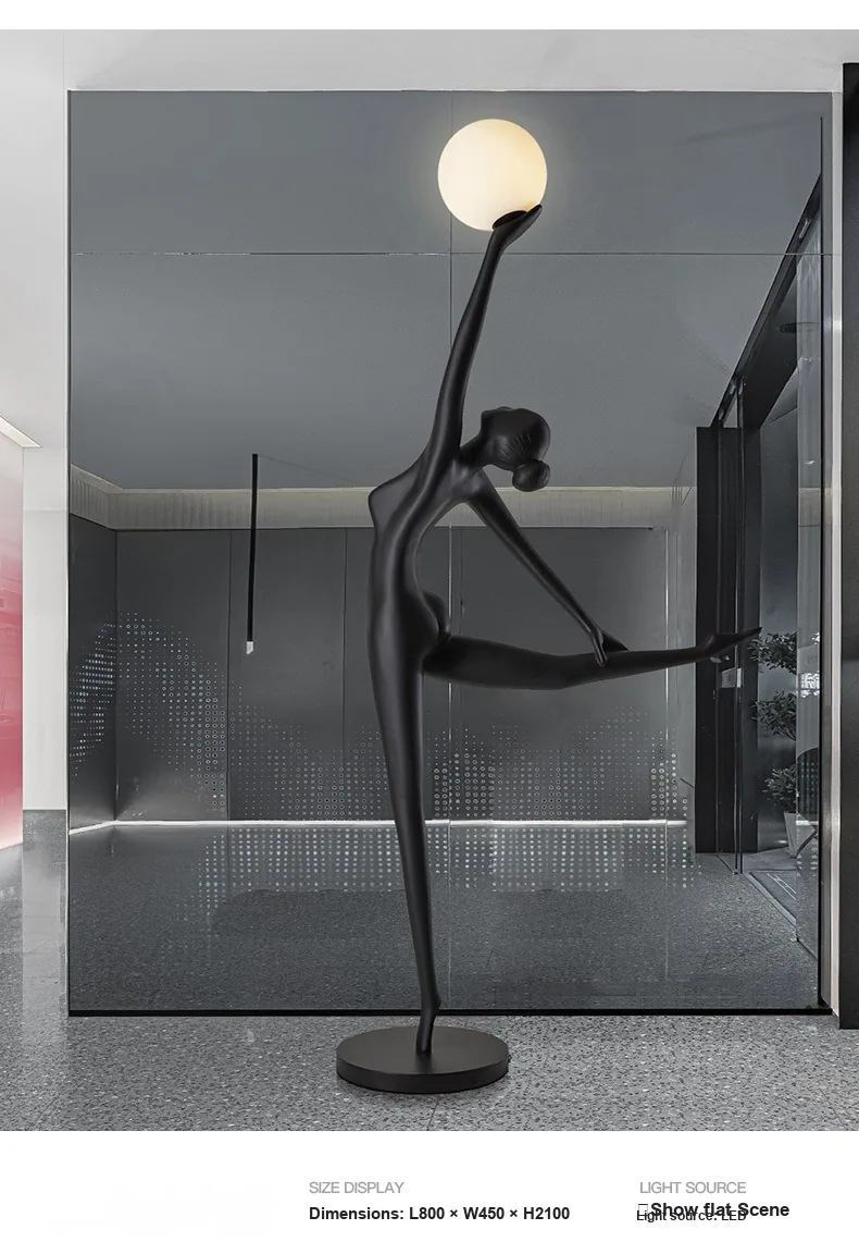 Post-Modern Figure Art Sculpture Floor Lamp — Light Luxury Series — view 10