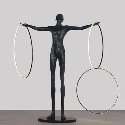 Modern Abstract Figure Sculpture — Mall & Outdoor Art — view 5