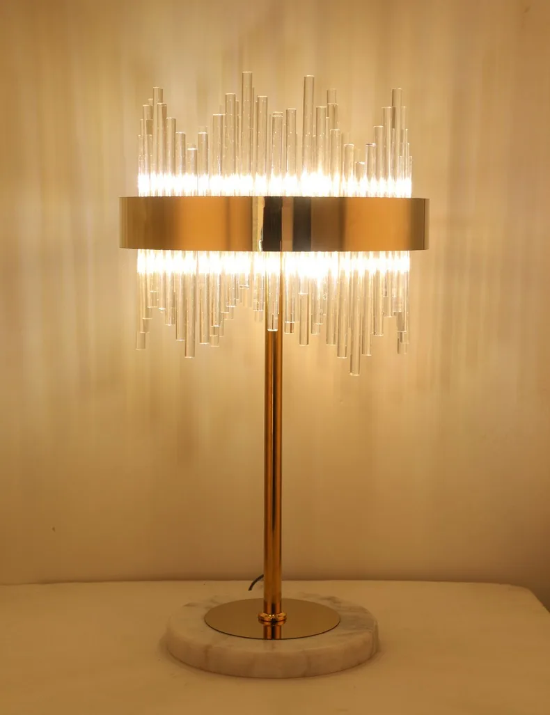 Modern Crystal Table Lamp — Villa, Hotel & Showroom — view 3