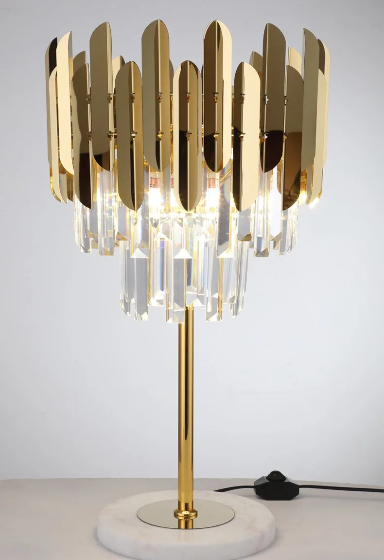 Modern Crystal Table Lamp — Villa, Hotel & Showroom — view 5