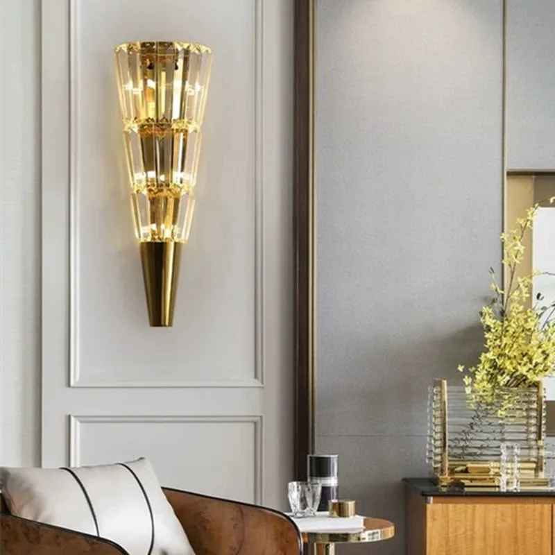 Nordic Crystal Wall Lamp — Stairwell, Living Room & Bedroom — view 4