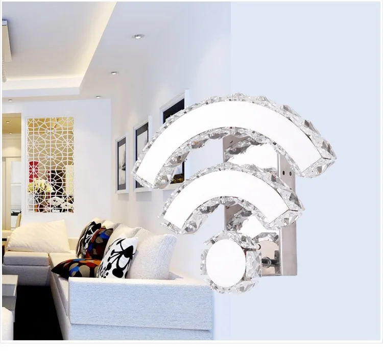 Modern Crystal Wall Lamp — Living Room, Bedroom & Bedside — view 5