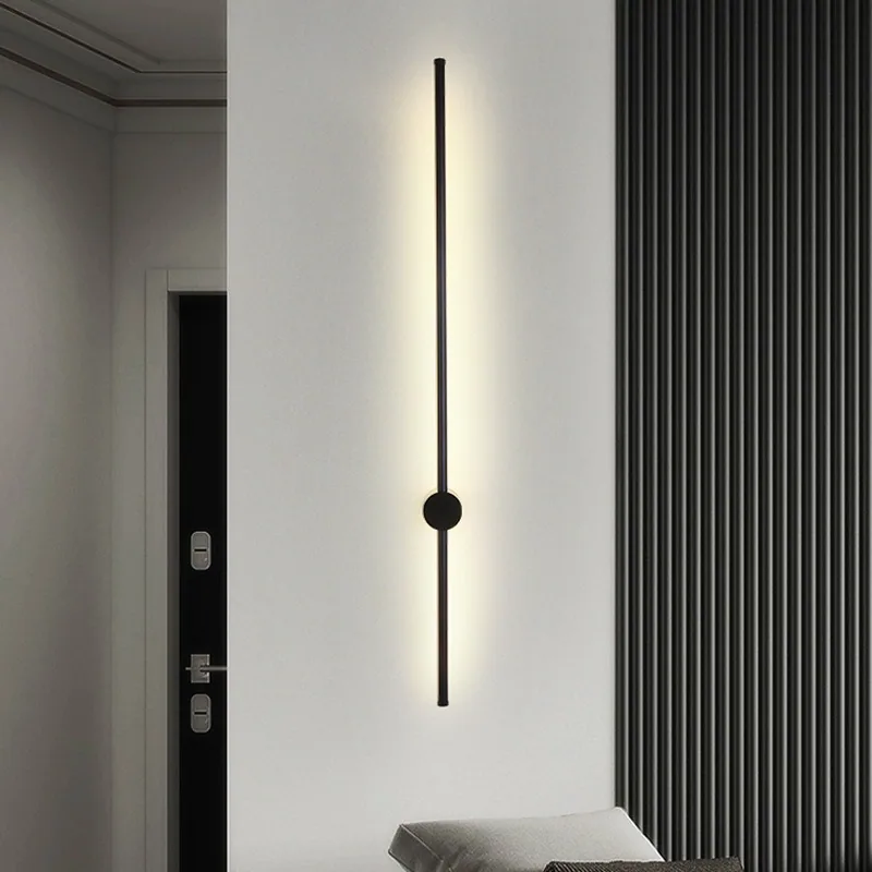 Minimalist Aluminium Linear Wall Lamp — Bedroom, Bedside & Corridor — view 3
