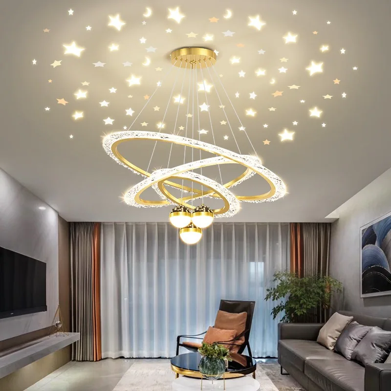 Modern Minimalist Chandelier — Living Room, Bedroom & Dining Room — view 3