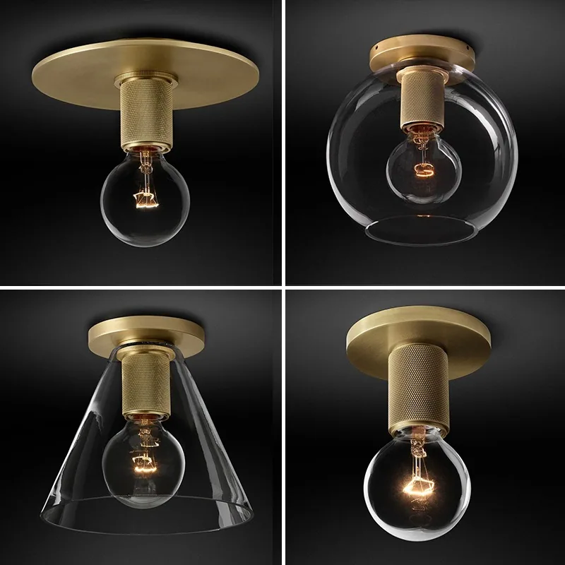 Minimalist Glass Ceiling Light — Stairwell, Walkway & Corridor — view 1