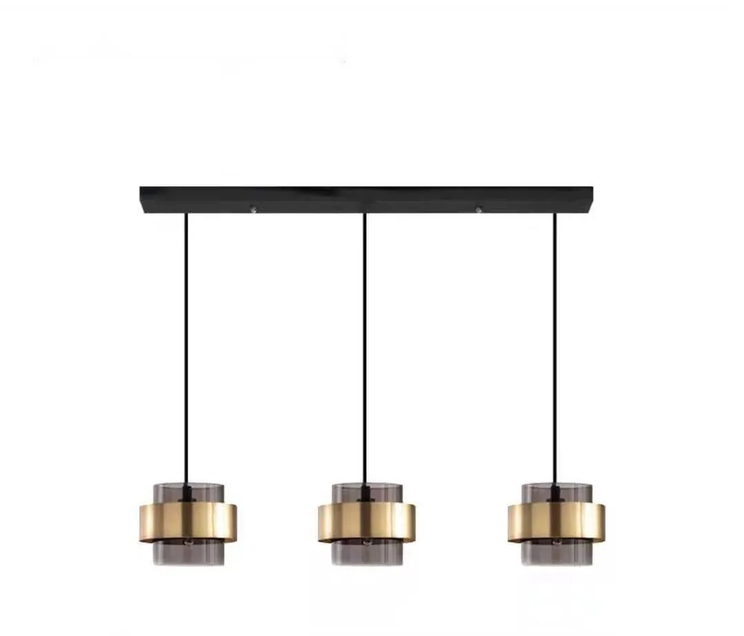 Minimalist Glass Cord-Hung Chandelier — Dining Room & Bar Counter — view 6