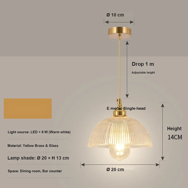 Minimalist Glass Chandelier — Bedroom, Bedside & Dining Room — view 9