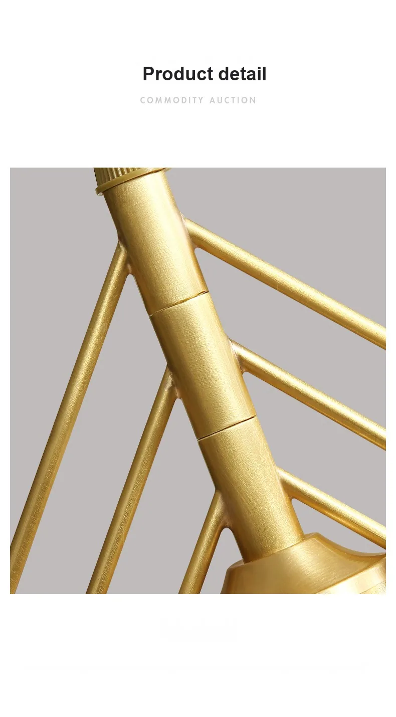 Minimalist Solid Brass Single-Head Chandelier — Bedroom, Bedside & Dining Room — view 7
