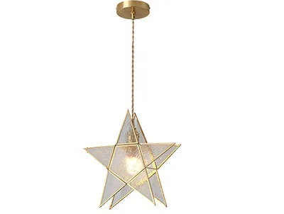 Modern Minimalist Solid Brass Chandelier — Boutique, Bedroom & Bedside — view 5