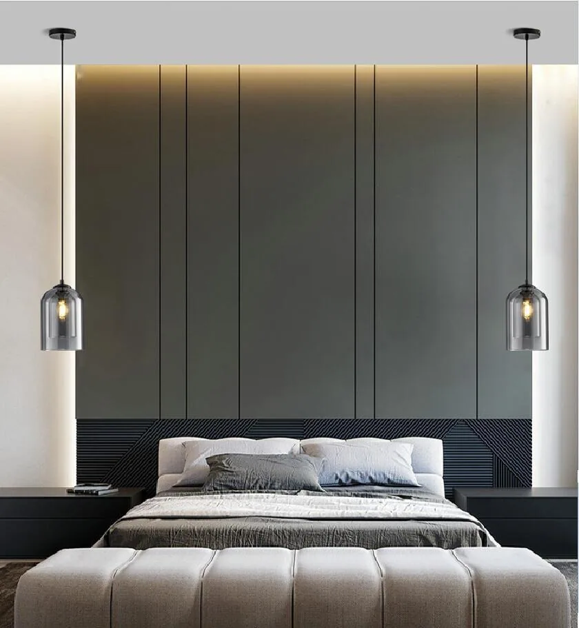 Modern Minimalist Glass Single-Head Chandelier — Bedside, Dining Room & Bar Counter — view 12