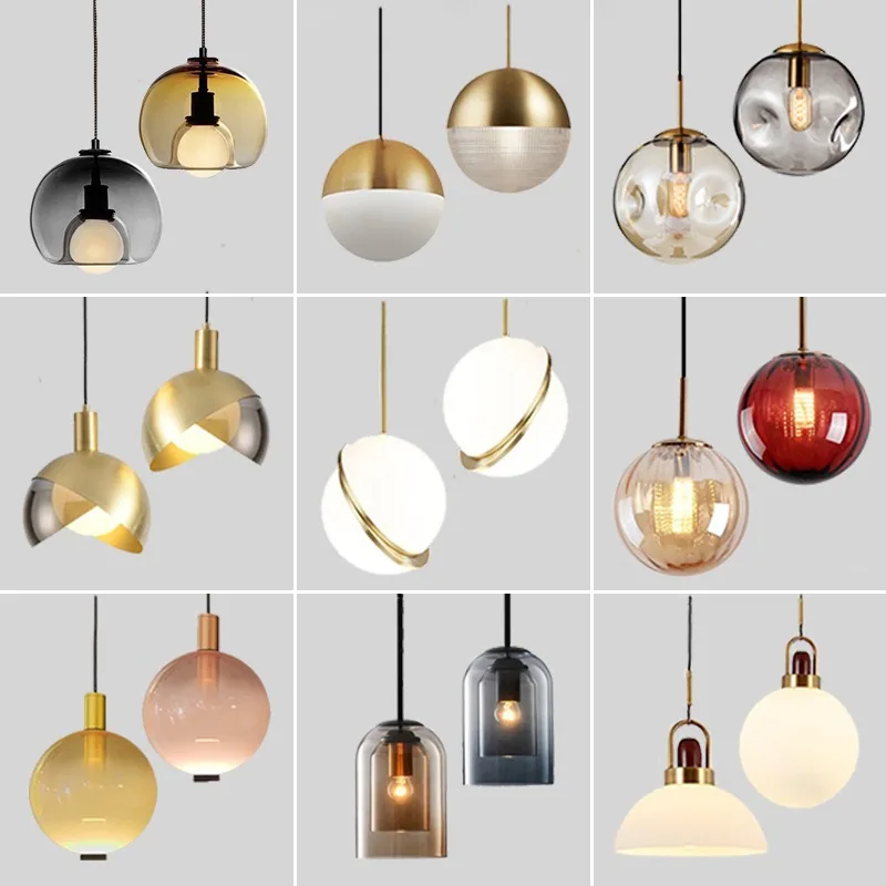 Modern Minimalist Glass Single-Head Chandelier — Bedside, Dining Room & Bar Counter — view 2