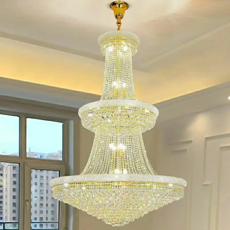 Light Luxury Crystal Chandelier — Duplex, Villa & Hotel — view 10