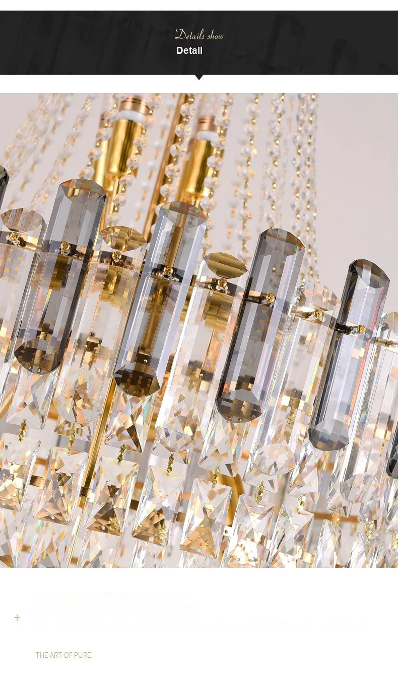 Minimalist Crystal Chandelier — Duplex, Stairwell & Villa — view 14