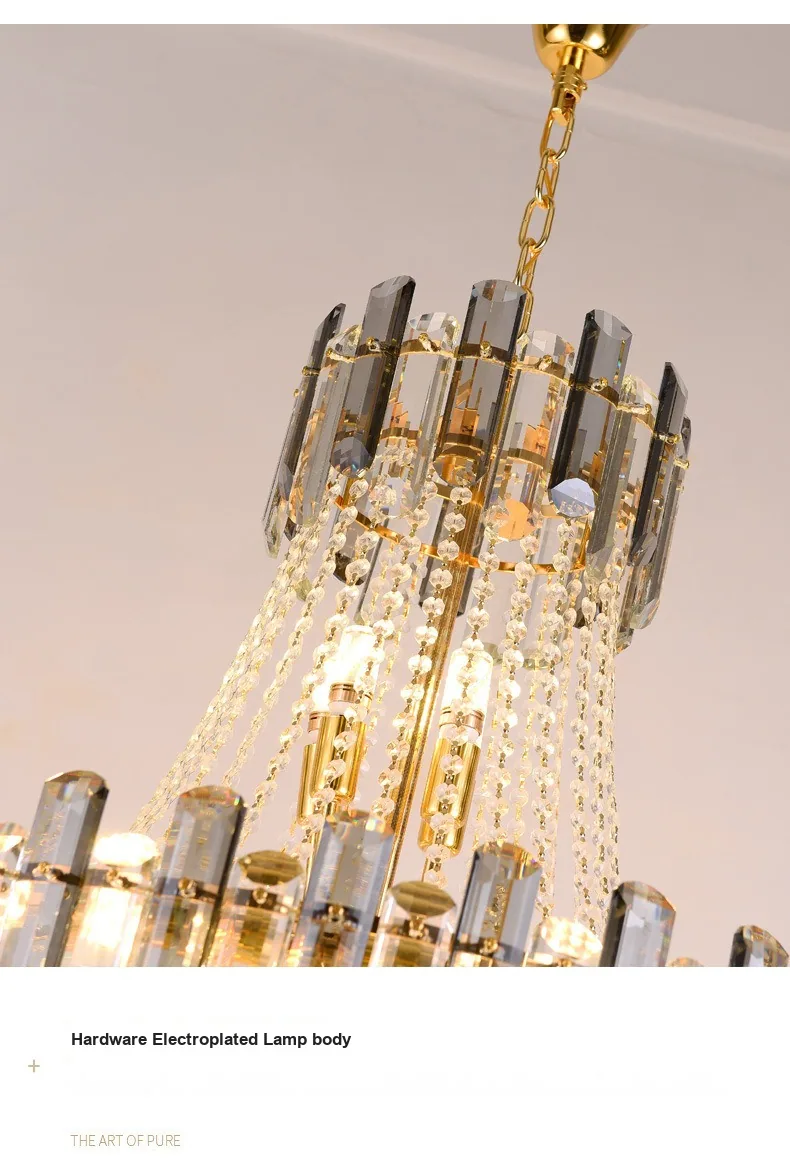 Minimalist Crystal Chandelier — Duplex, Stairwell & Villa — view 15