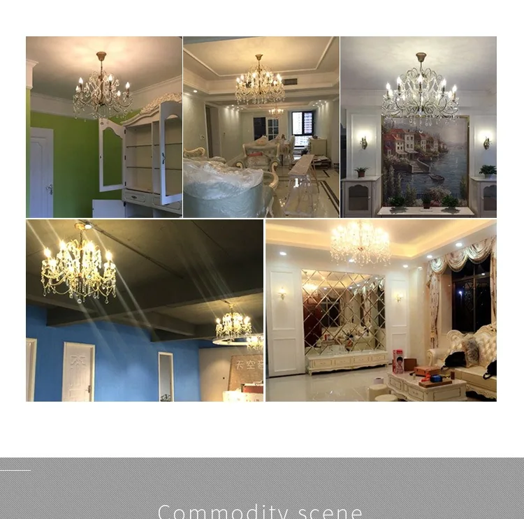 Light Luxury Crystal Chandelier — Villa, Living Room & Dining Room — view 6