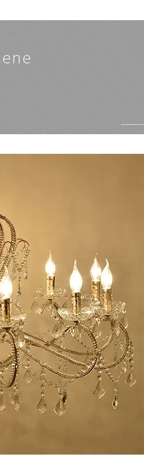 Light Luxury Crystal Chandelier — Villa, Living Room & Dining Room — view 9