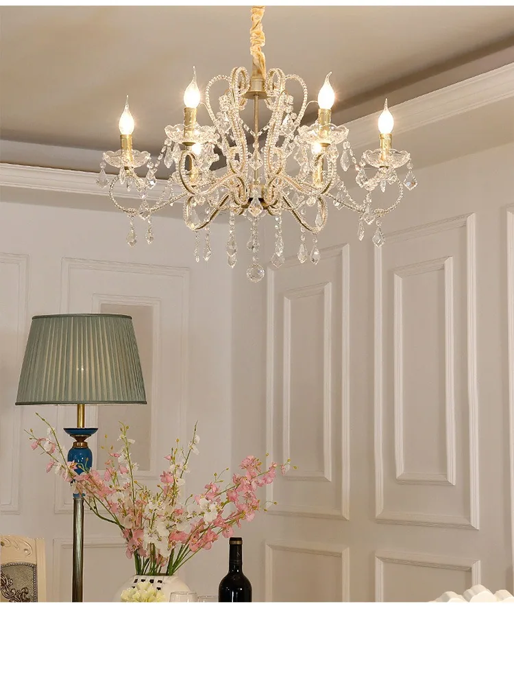 Light Luxury Crystal Chandelier — Villa, Living Room & Dining Room — view 12