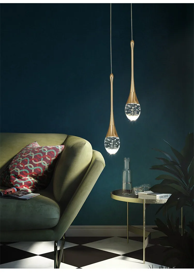 Modern Minimalist Crystal Chandelier — Duplex, Stairwell & Villa (Model HC42239) — view 12