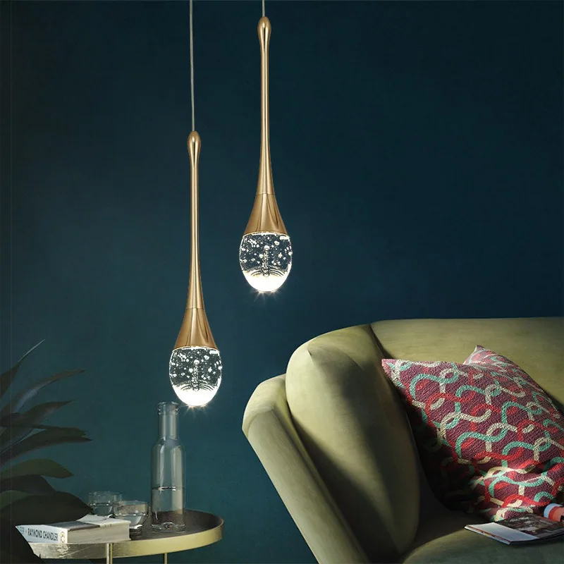 Modern Minimalist Crystal Chandelier — Duplex, Stairwell & Villa (Model HC42239) — view 2
