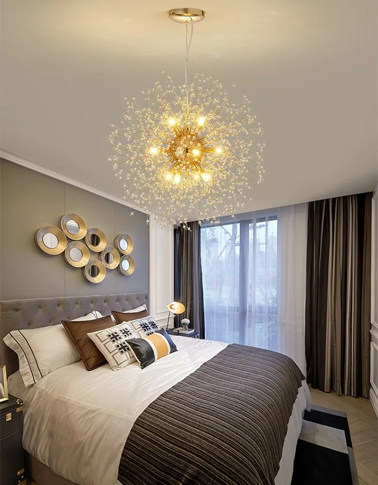 Modern Crystal Chandelier — Living Room & Master Bedroom — view 13