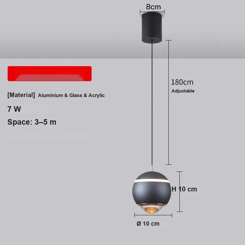 Minimalist Chandelier — Bedside, Dining Room & Bar Counter — view 8