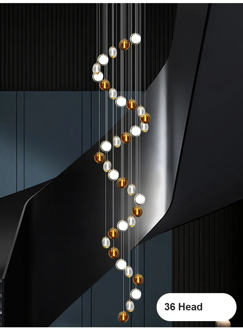 Light Luxury Glass Single-Head Chandelier — Stairwell, Bedside & Dining Room — view 10