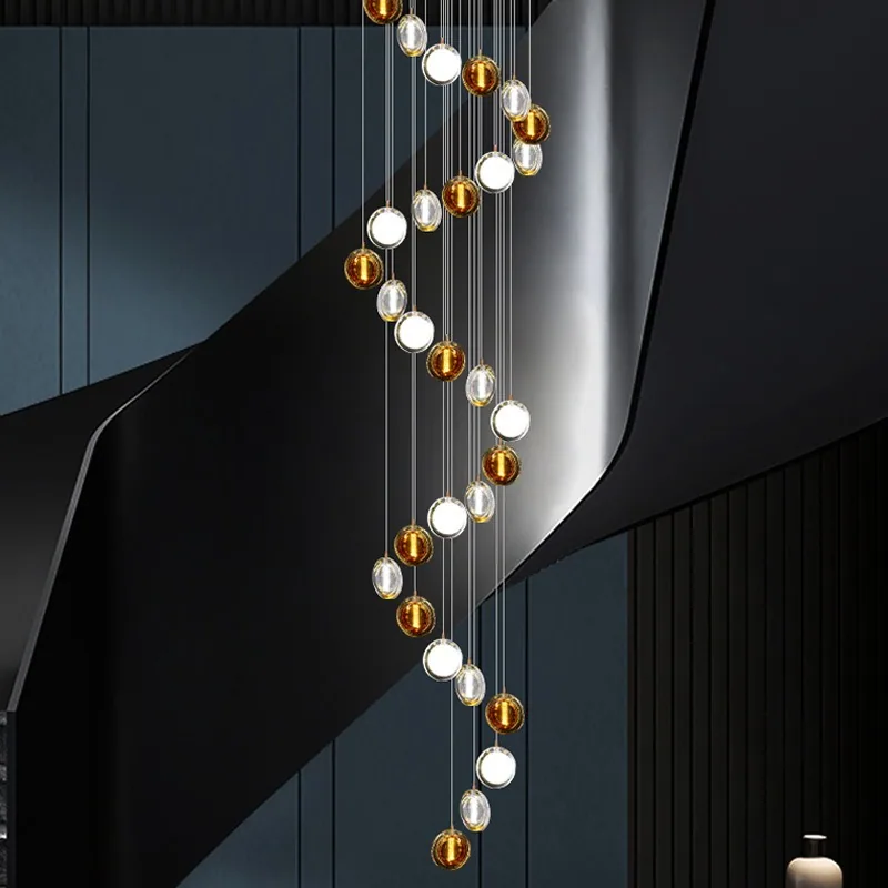 Light Luxury Glass Single-Head Chandelier — Stairwell, Bedside & Dining Room — view 3
