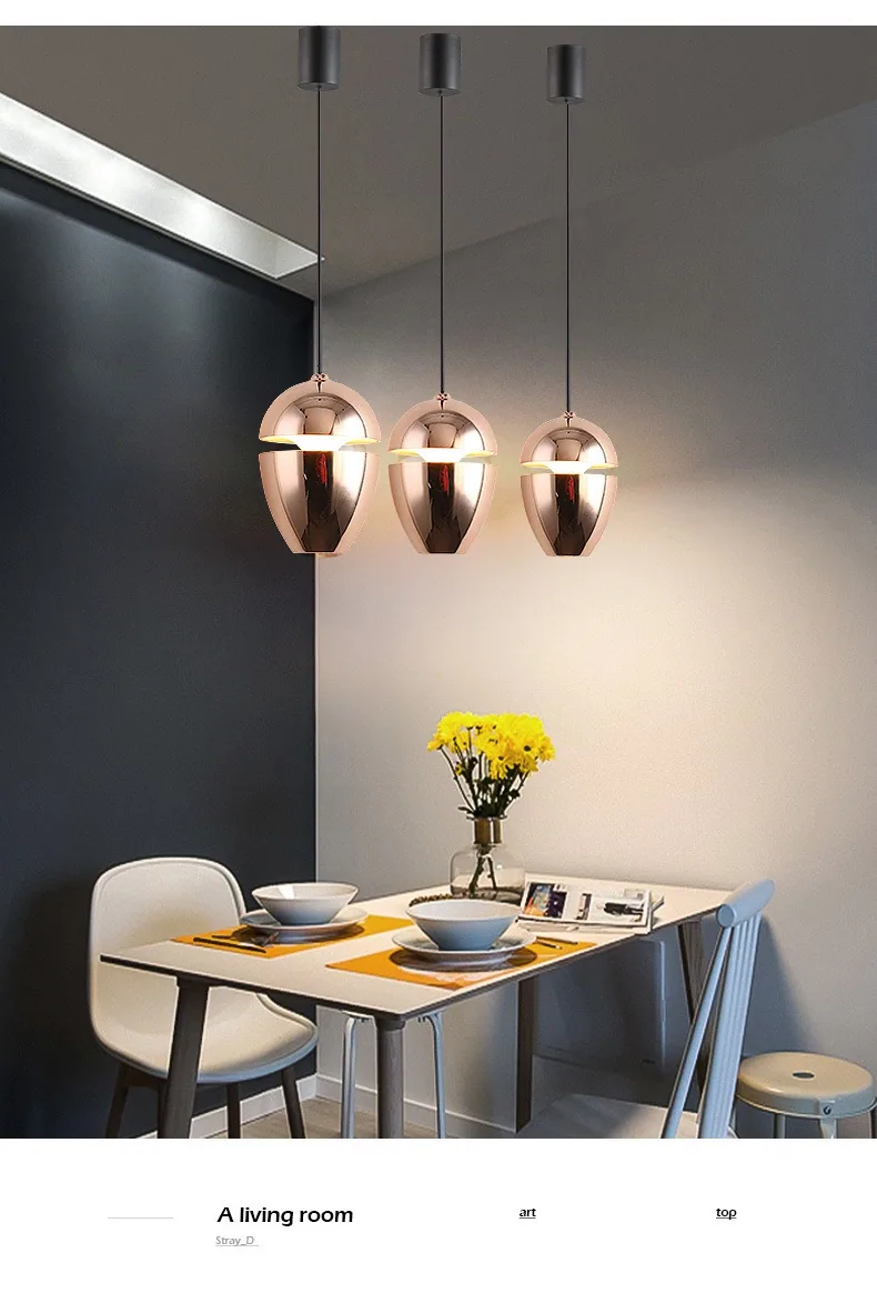 Modern Minimalist Chandelier — Bedroom, Bedside & Bar Counter — view 10