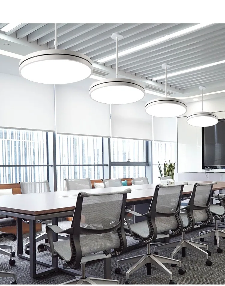Modern Minimalist LED Round Chandelier — Dining Room — view 8
