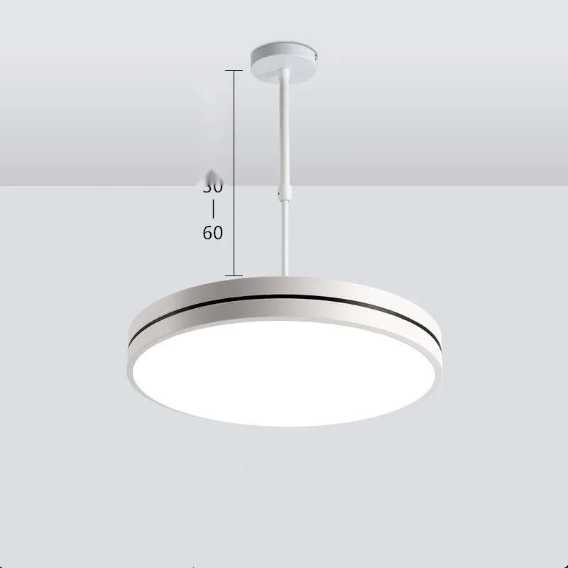 Modern Minimalist LED Round Chandelier — Dining Room — view 6