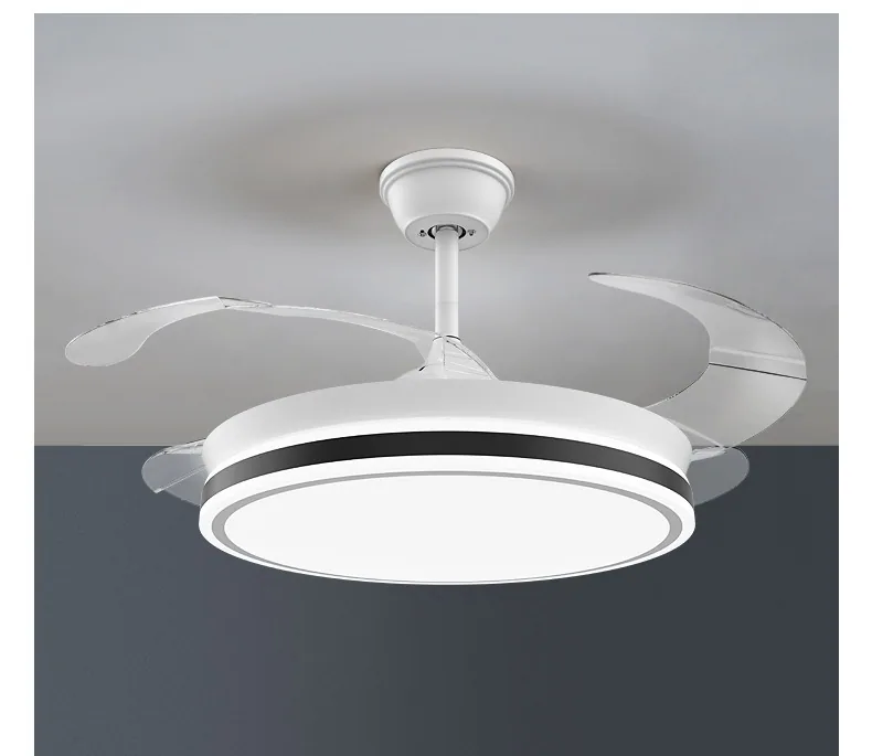 Modern Retractable Fan Ceiling Fan Light — Living Room, Bedroom & Dining Room (Model TM668472750179) — view 9