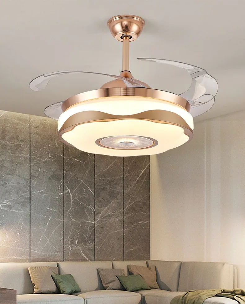 Modern Variable-Frequency Remote-Controlled Ceiling Fan Light — Living Room, Bedroom & Dining Room — view 12