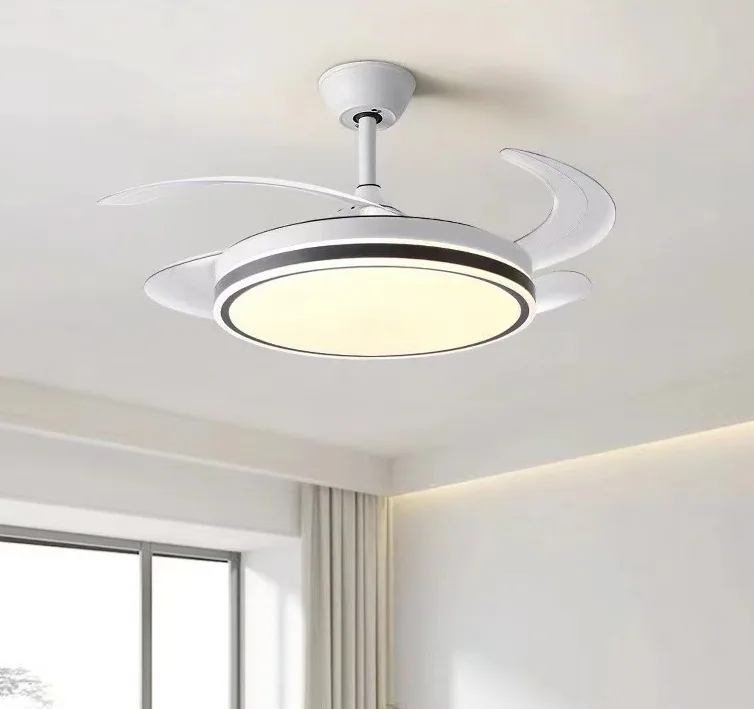 Modern Variable-Frequency Remote-Controlled Ceiling Fan Light — Living Room, Bedroom & Dining Room — view 3