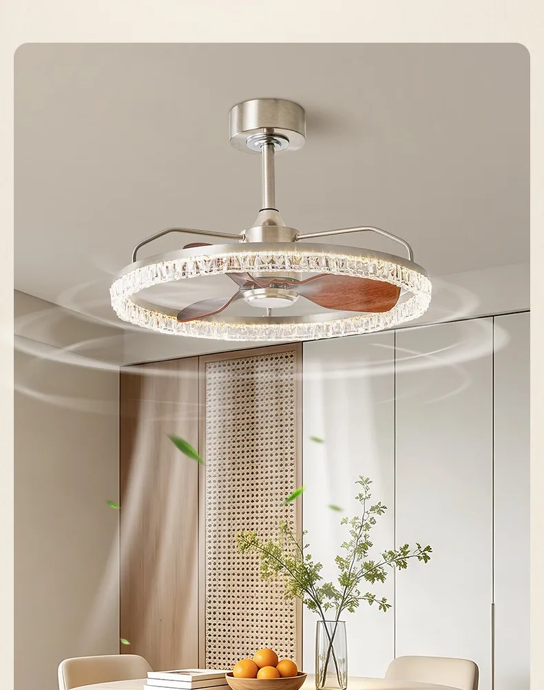 Modern Minimalist Ceiling Fan Light — Bedroom & Dining Room — view 7