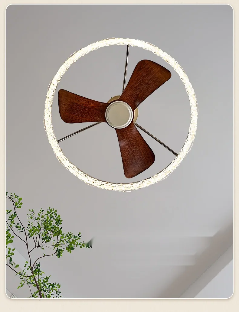 Modern Minimalist Ceiling Fan Light — Bedroom & Dining Room — view 9