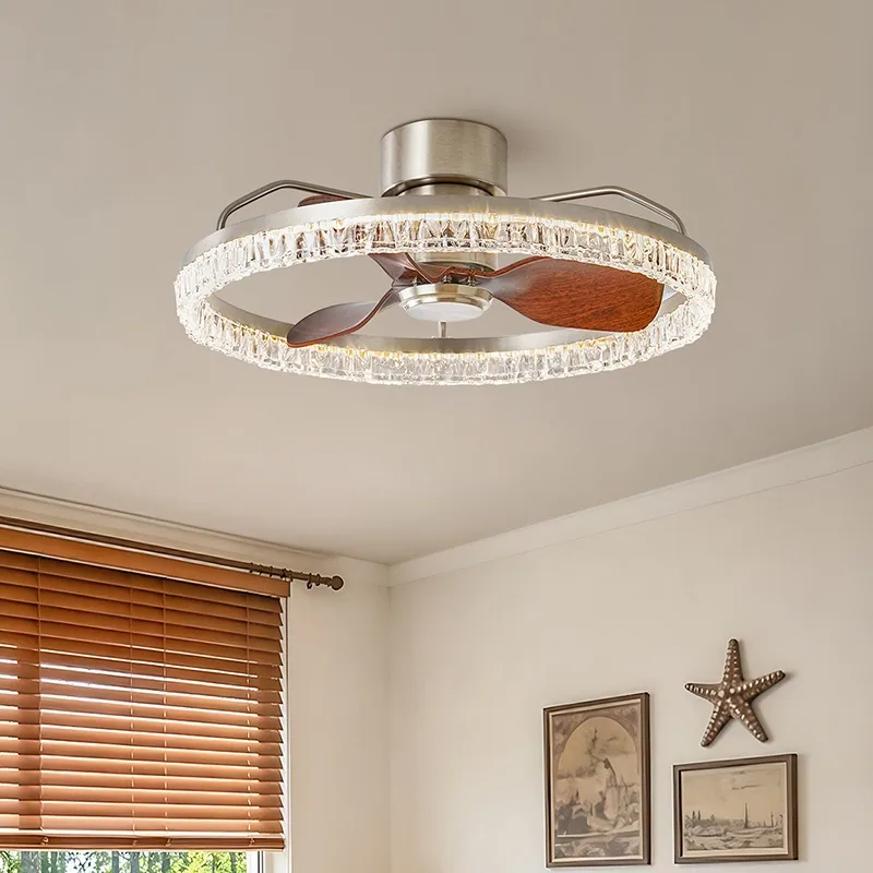 Modern Minimalist Ceiling Fan Light — Bedroom & Dining Room — view 1