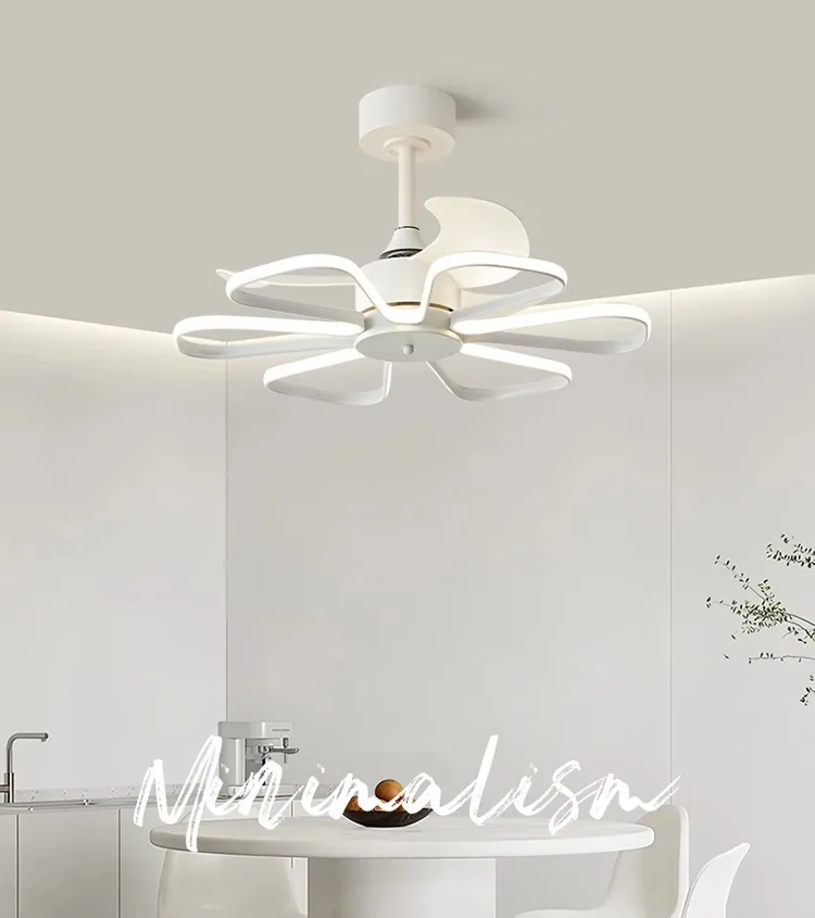 Nordic Ceiling Fan Light — Living Room & Dining Room (Model xyj) — view 11